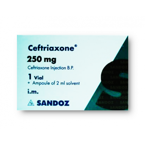 CEFTRIAXONE SANDOZ 250 MG CEFTRIAXONE IM VIAL